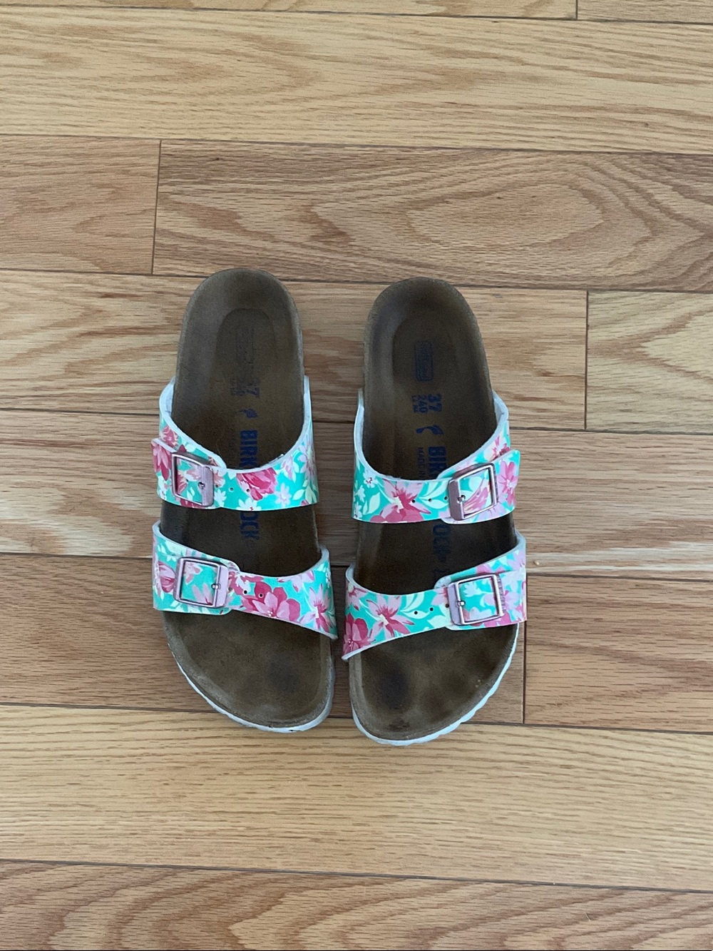 Women's Floral Double-Buckle Slide Sandals - birkenstock size 37